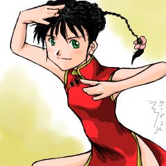 ���X�̓`���C�i���񂪎���������炵���̂ŁA�O�ɂ炭�������Ă��������̂����ɂقق��݂���ŕ`���܂����B