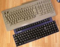 X68000�L�[�{�[�h�Ɣ�r�B