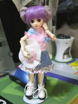 �s���N�̃V���c�Ɛ��F�X�J�[�g