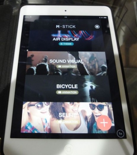 Mstickアプリの画面