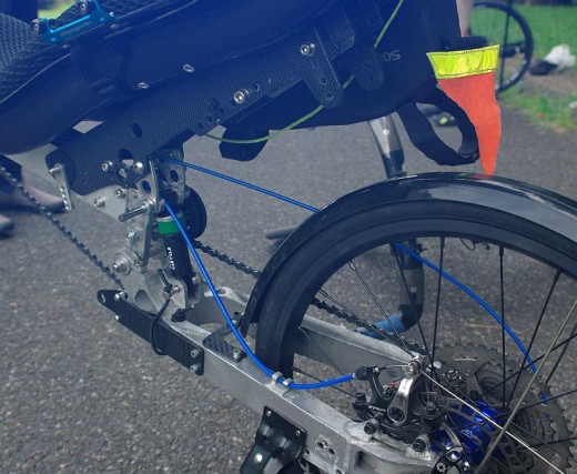 自作recumbent リアサス廻り